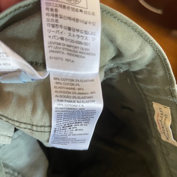 Levi's Premium Vintage Chino Jeans Shady Thyme Green Women's Size 28 - Picture 4 of 9